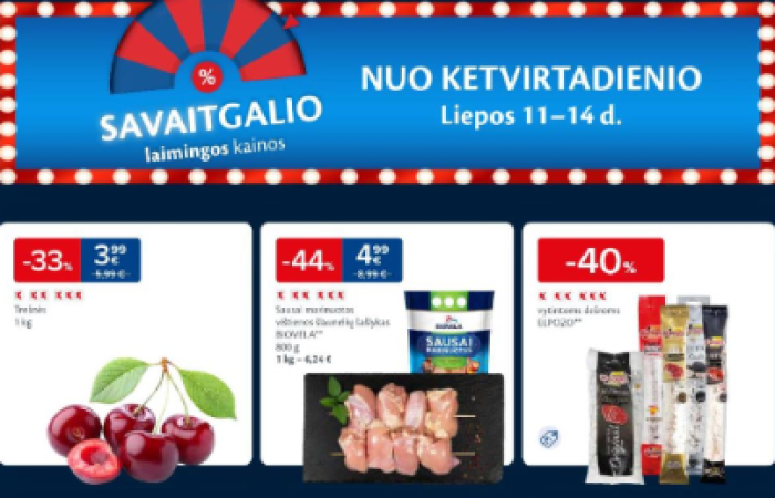 Aktualiausios savaitgalio (2024.07.11-07.14) LIDL ir MAXIMA nuolaidos ir akcijos