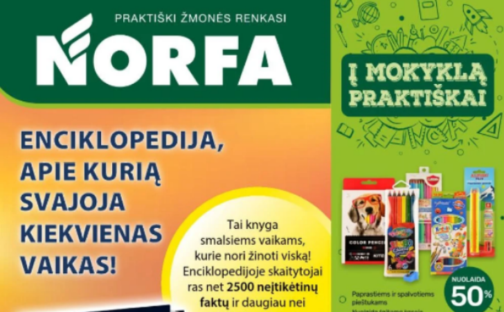 35 savaitės (2024.08.26-09.01) lankomiausių prekybos centru (LIDL, THOMAS PHILIPPS, IKI, NORFA ir GRŪSTĖ) rekomenduojamos nuolaidos ir akcijos