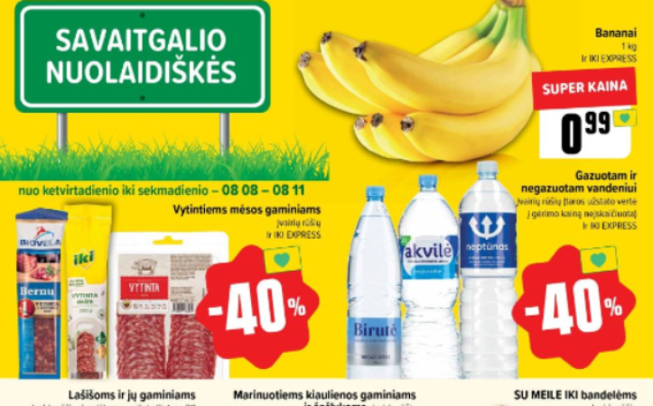 Naujausios savaitgalio (2024.08.08-08.11) LIDL, MAXIMA , RIMI ir IKI nuolaidos ir akcijos